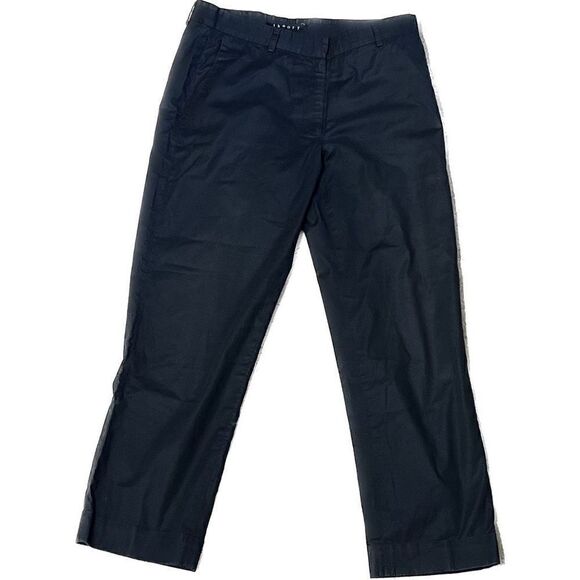 Theory Womens Pants Casual Straight Leg Navy Blue Size 6 - Picture 2 of 9